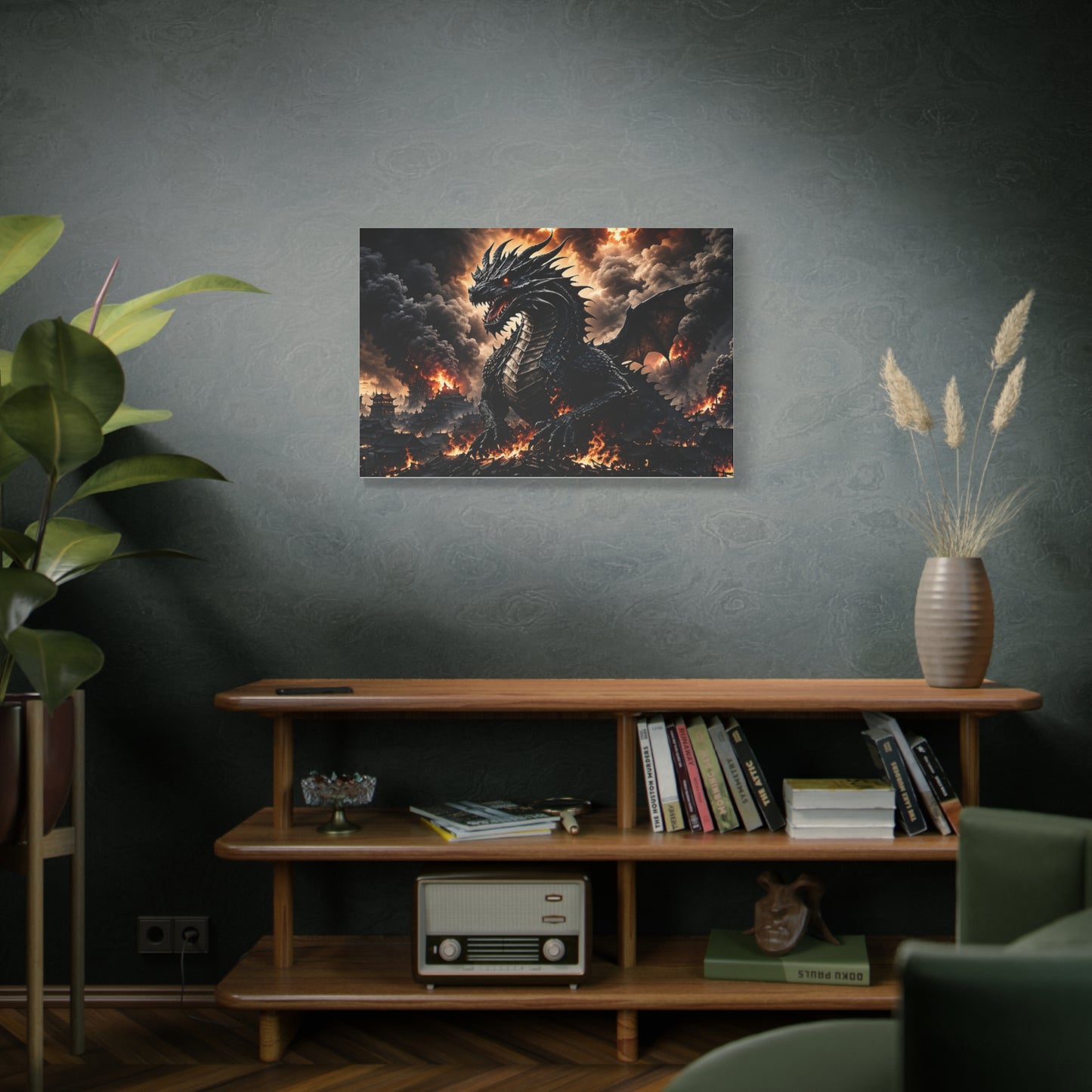 Ashen Dominion™ Dragon Matte Canvas Wall Art