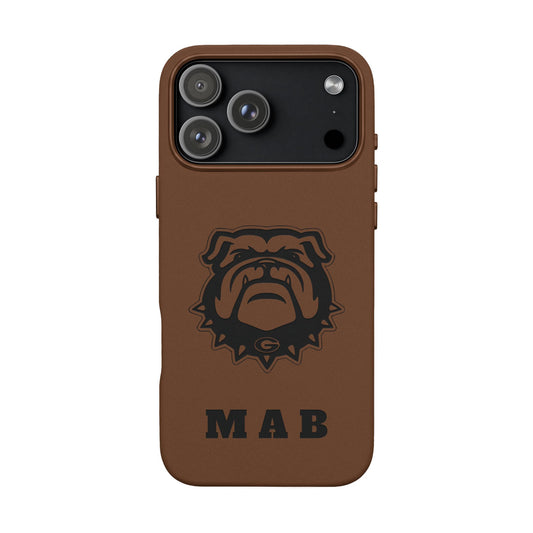 Personalized Georgia Bulldog™ Engraved iPhone Leather Case
