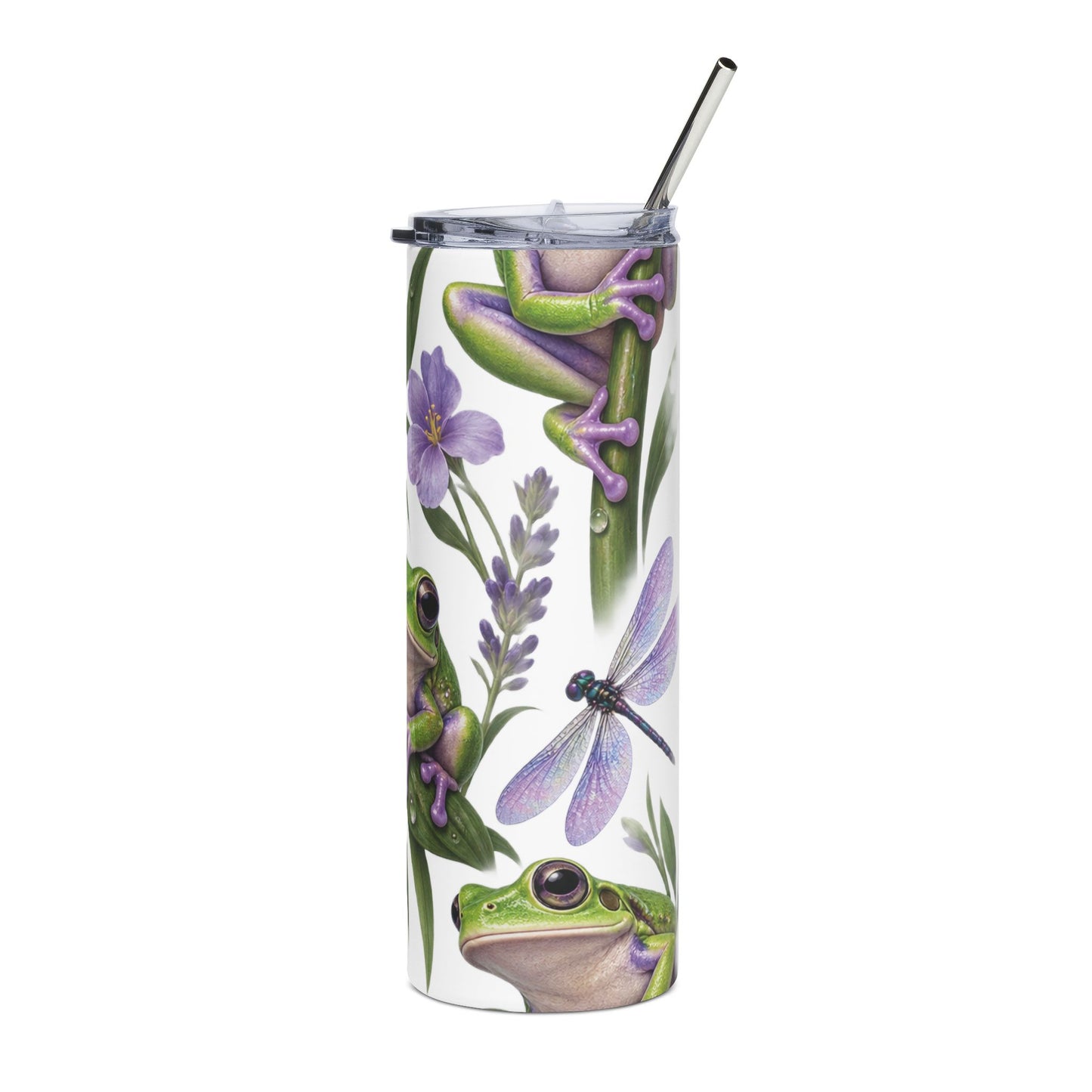 Lavender Leap™ Frog & Lavender Stainless Steel Tumbler – 20 oz