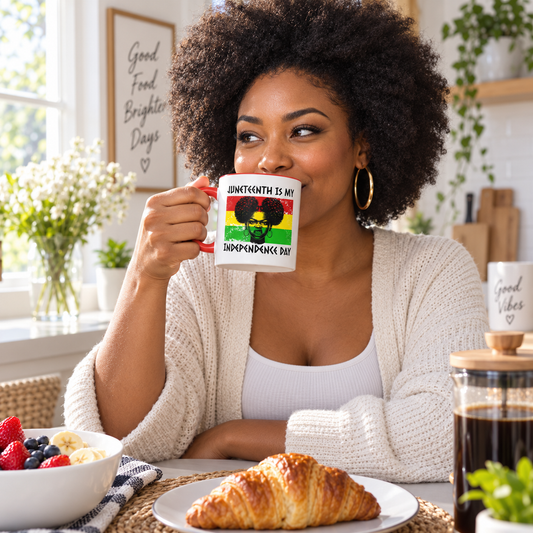 Juneteenth Independence Day™ Accent Coffee Mug – 11oz & 15oz