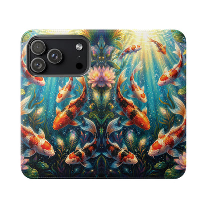 Koi Serenity™ iPhone Flip Wallet Case