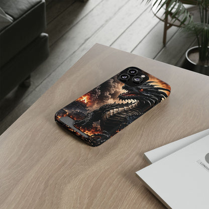Ashen Dominion™ Dragon iPhone Case with Card Holder