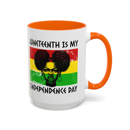 Juneteenth Independence Day™ Accent Coffee Mug – 11oz & 15oz