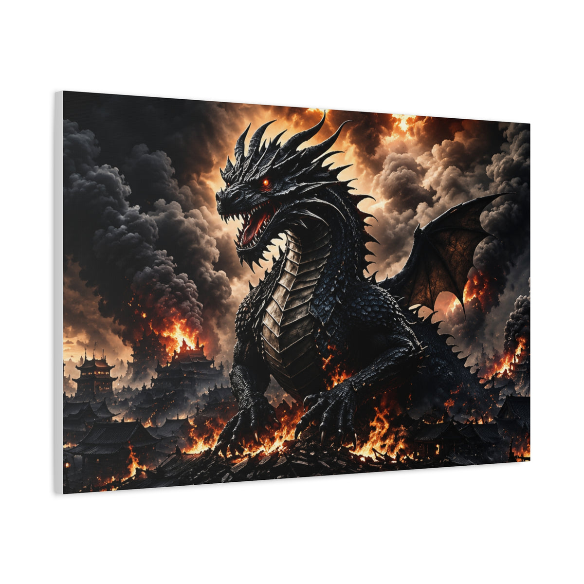 Ashen Dominion™ Dragon Matte Canvas Wall Art