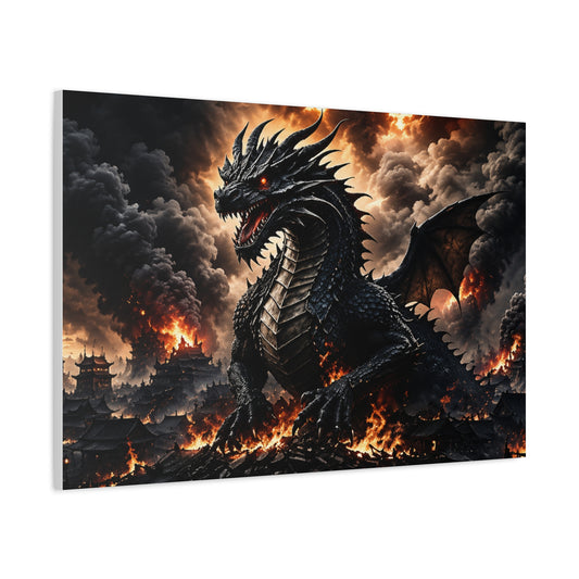 Ashen Dominion™ Dragon Matte Canvas Wall Art