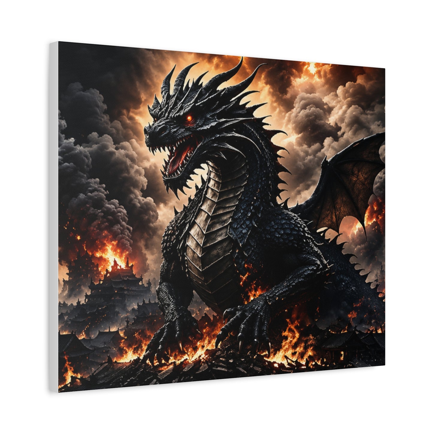 Ashen Dominion™ Dragon Matte Canvas Wall Art