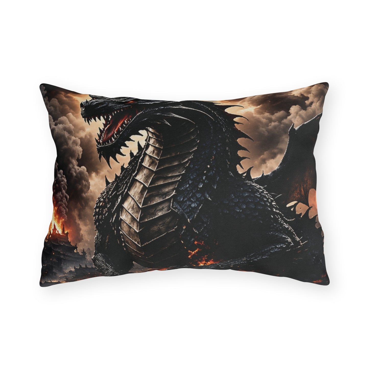 Ashen Dominion™ Dragon Outdoor Pillow