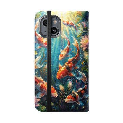 Koi Serenity™ iPhone Flip Wallet Case