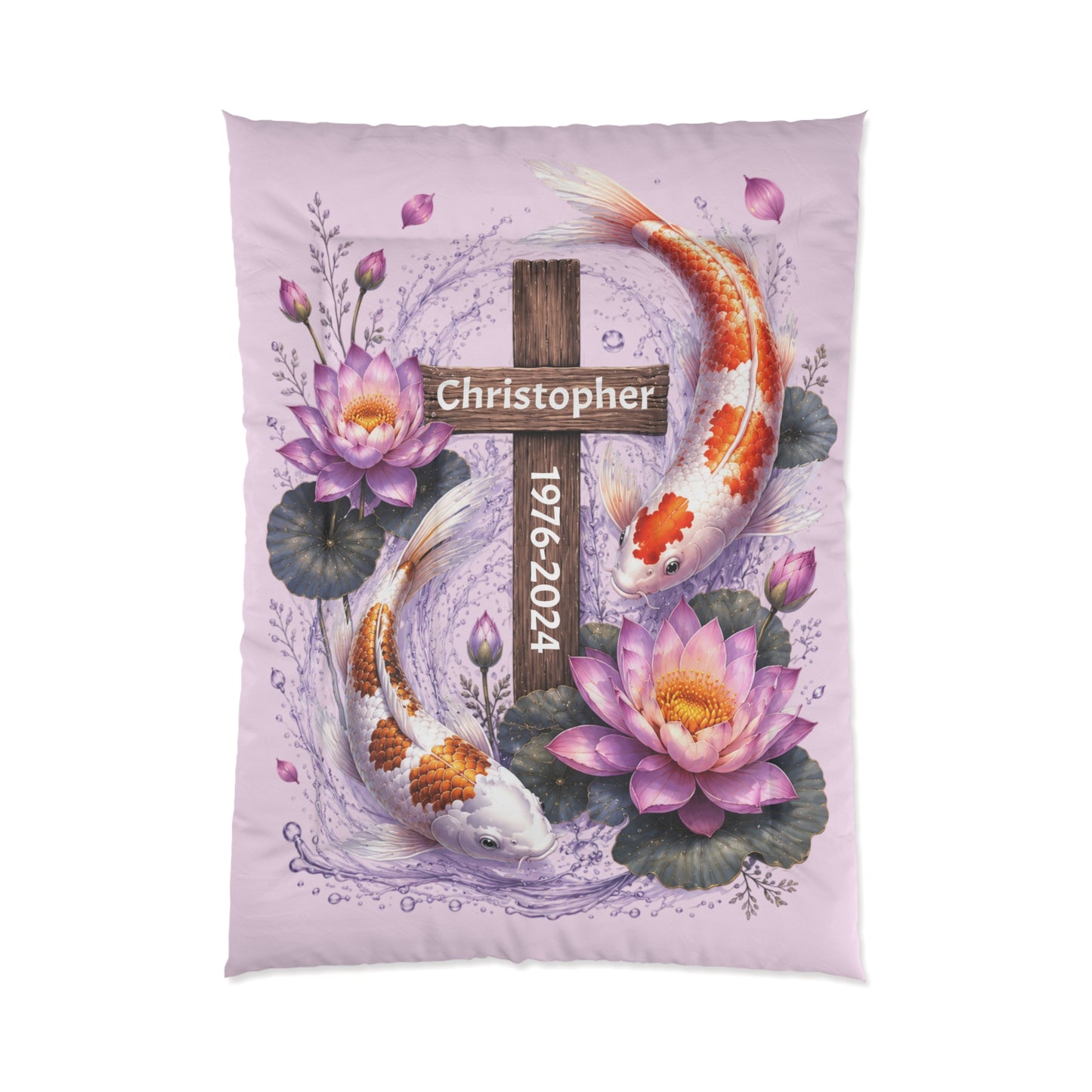 Lotus Ascension™ Memorial Personalized Comforter