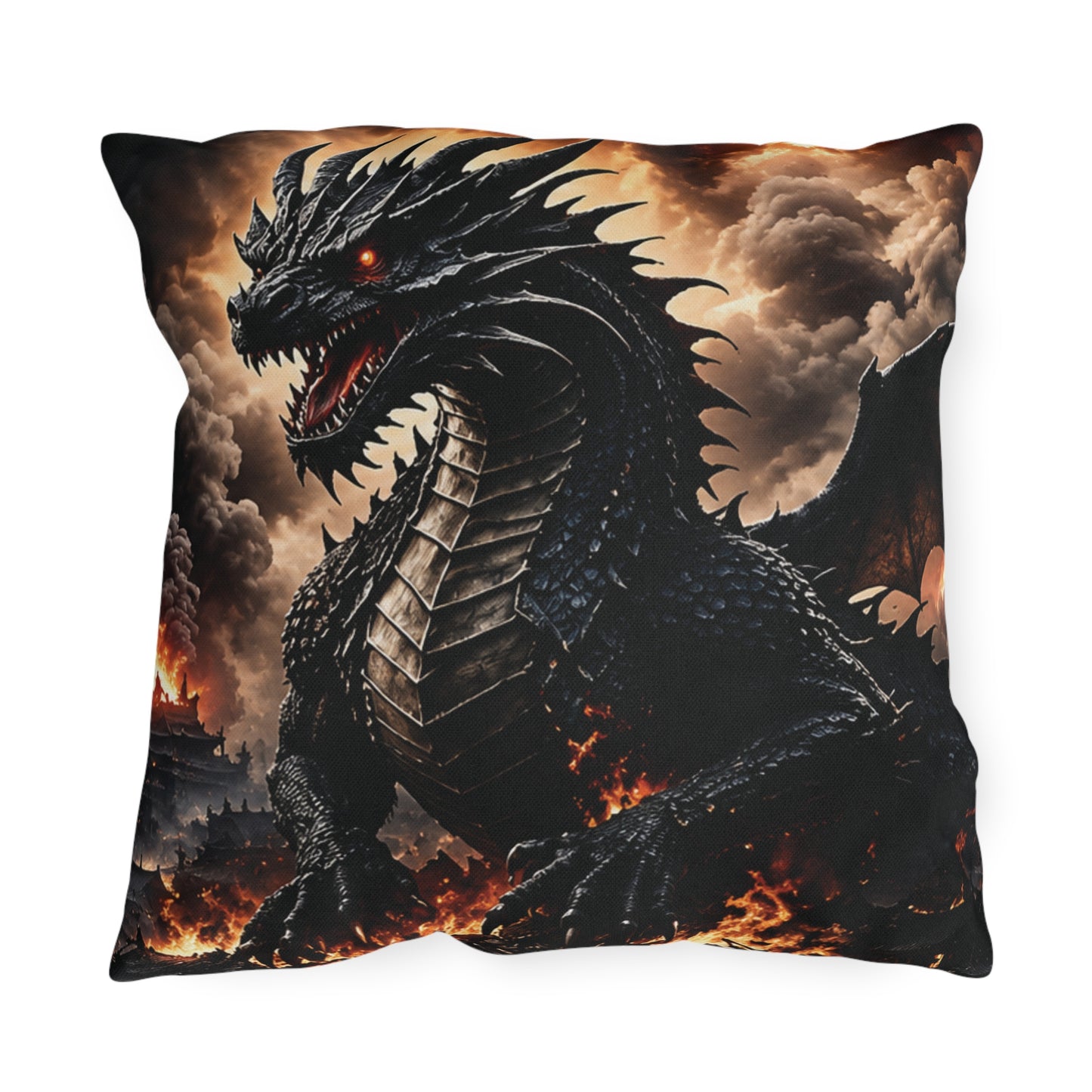 Ashen Dominion™ Dragon Outdoor Pillow