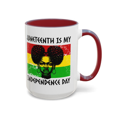 Juneteenth Independence Day™ Accent Coffee Mug – 11oz & 15oz