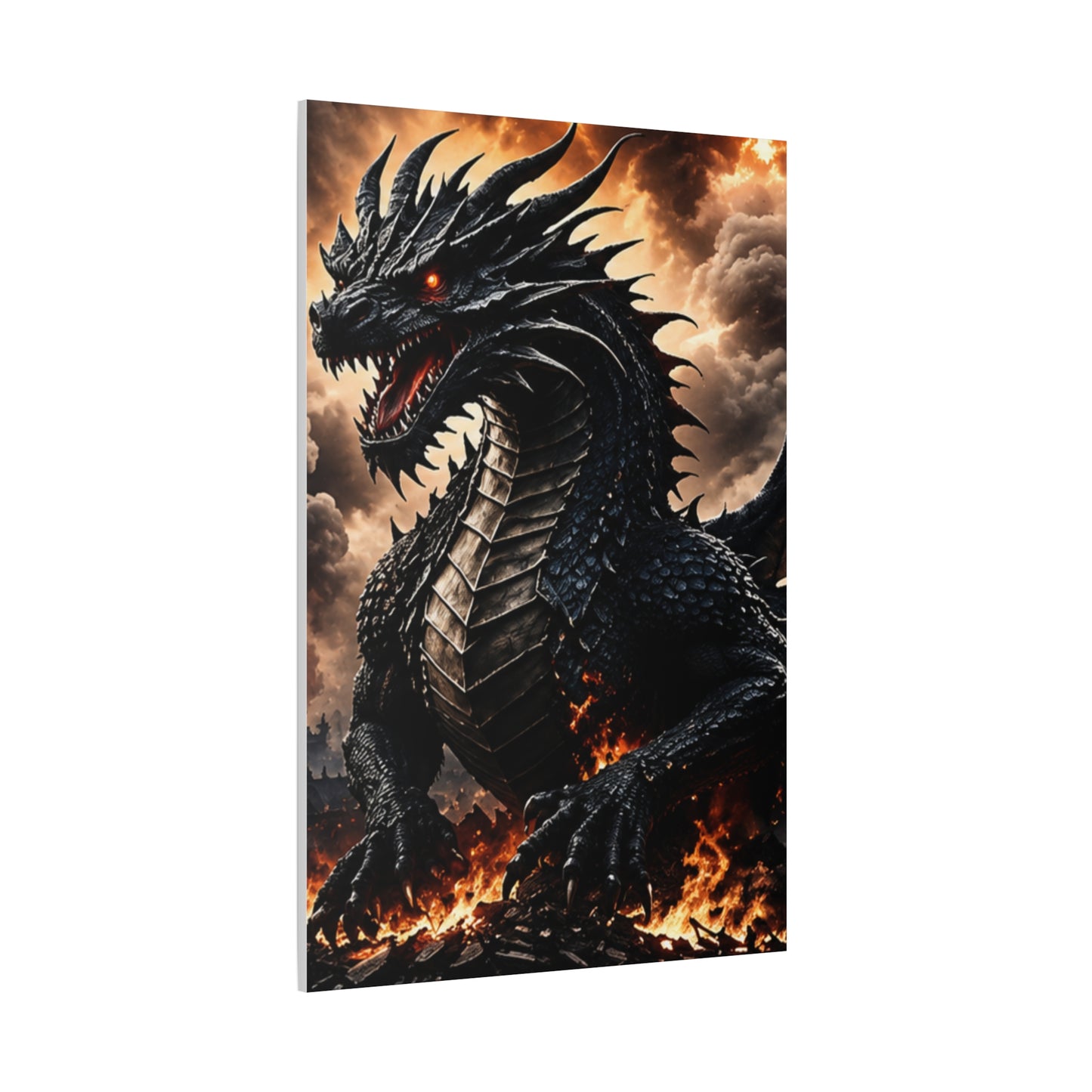 Ashen Dominion™ Dragon Matte Canvas Wall Art