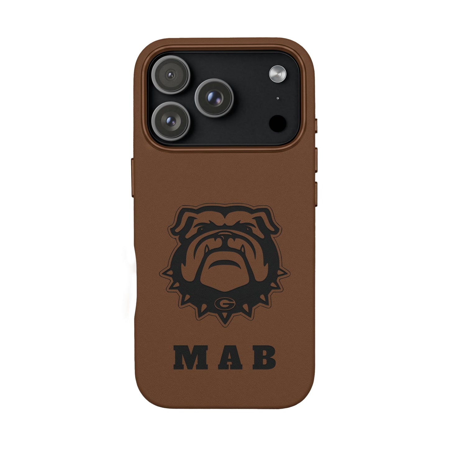 Personalized Georgia Bulldog™ Engraved iPhone Leather Case