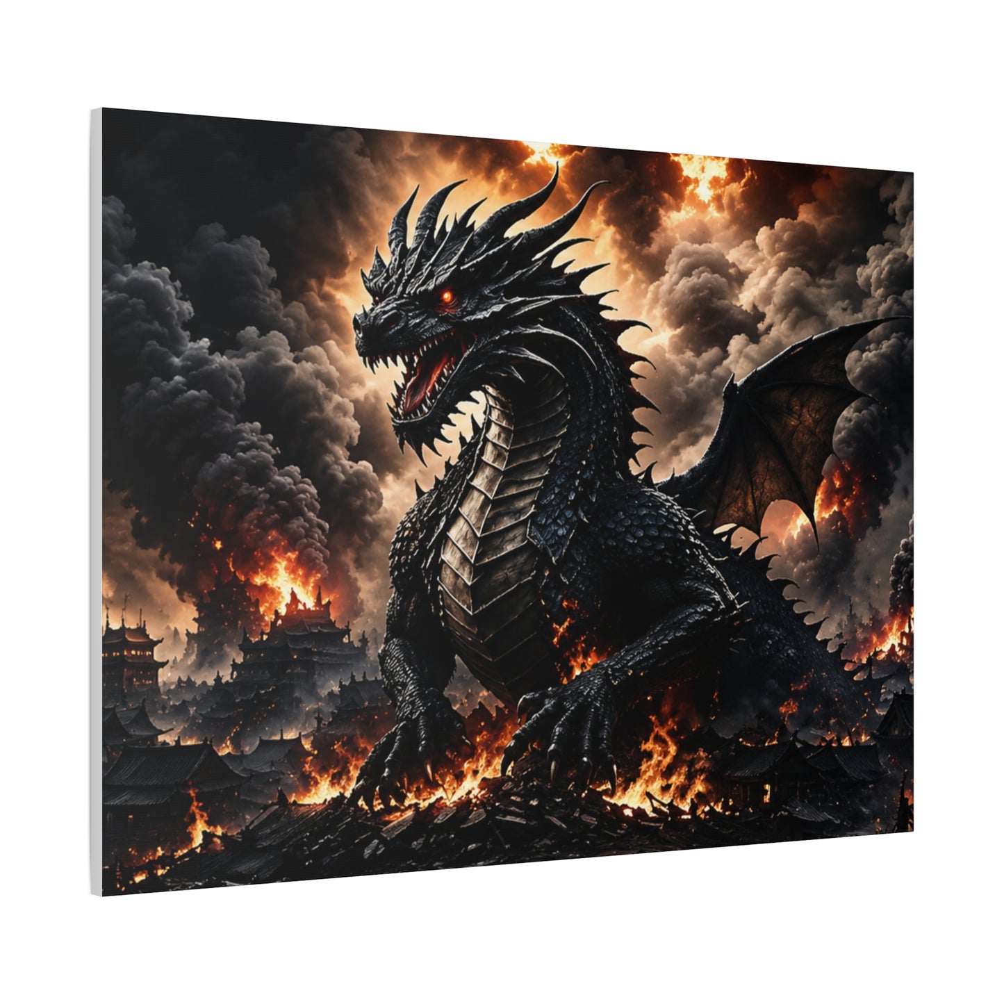 Ashen Dominion™ Dragon Matte Canvas Wall Art