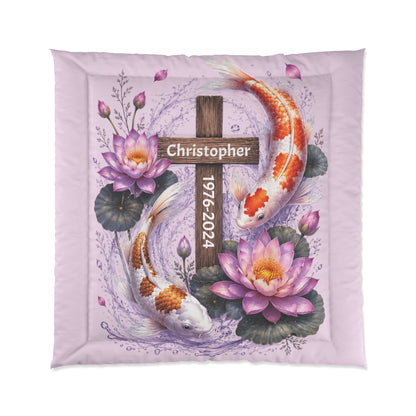 Lotus Ascension™ Memorial Personalized Comforter