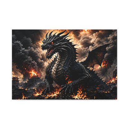 Ashen Dominion™ Dragon Matte Canvas Wall Art