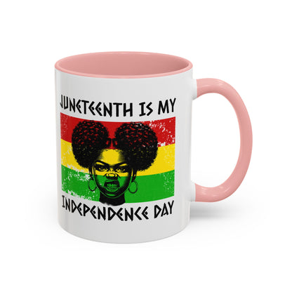 Juneteenth Independence Day™ Accent Coffee Mug – 11oz & 15oz