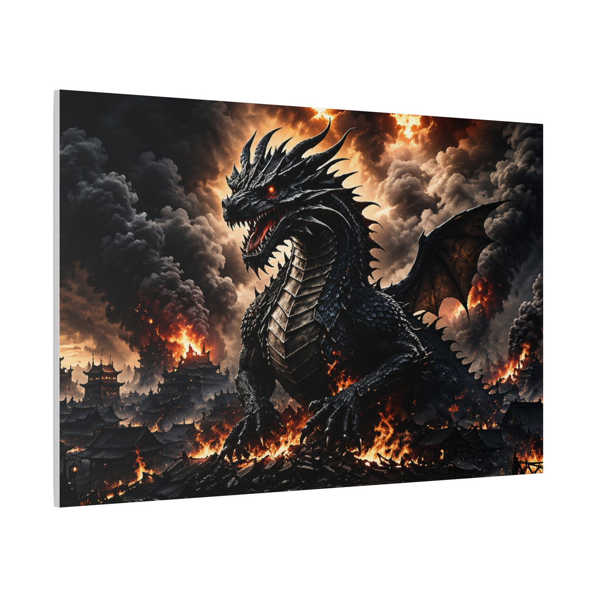 Ashen Dominion™ Dragon Matte Canvas Wall Art