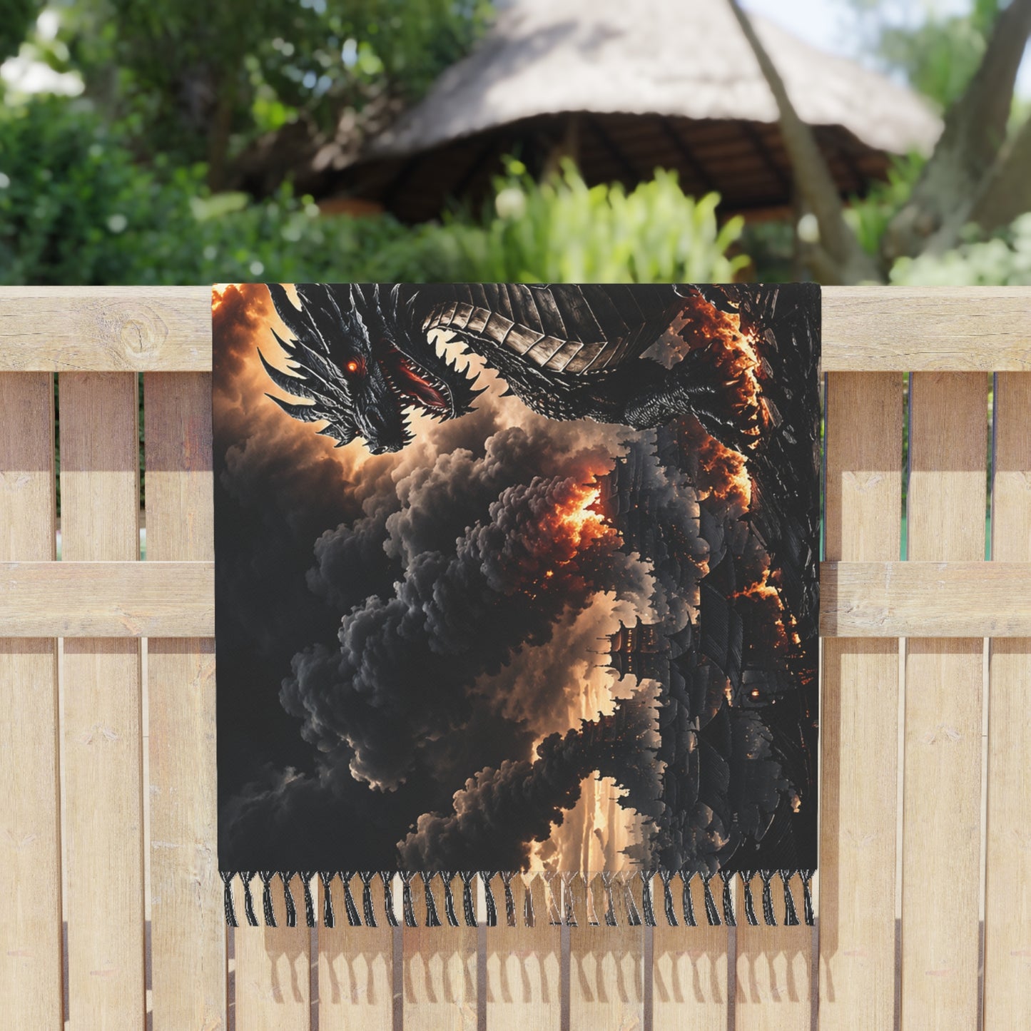 Ashen Dominion™ Dragon Beach Blanket