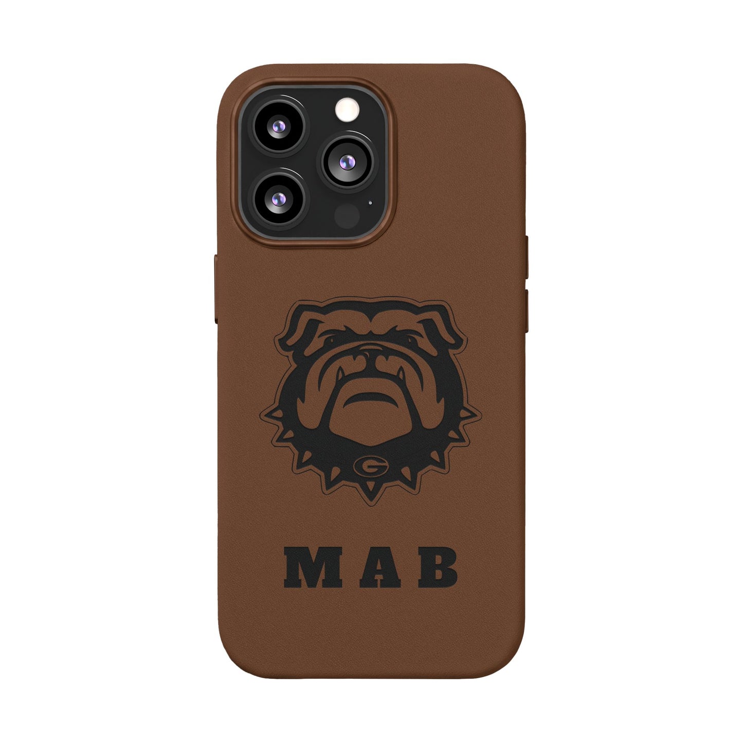 Personalized Georgia Bulldog™ Engraved iPhone Leather Case