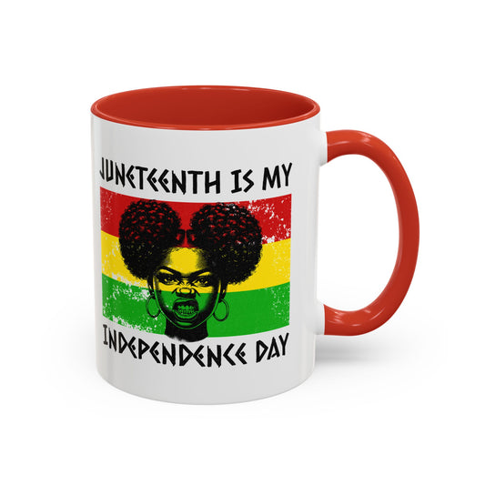 Juneteenth Independence Day™ Accent Coffee Mug – 11oz & 15oz