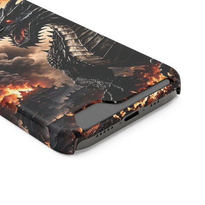 Ashen Dominion™ Dragon iPhone Case with Card Holder
