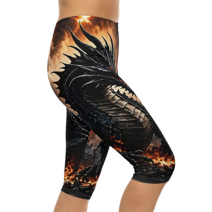 Ashen Dominion™ Women’s Dragon Capri Leggings