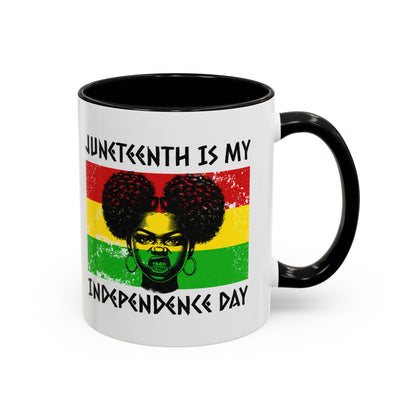 Juneteenth Independence Day™ Accent Coffee Mug – 11oz & 15oz