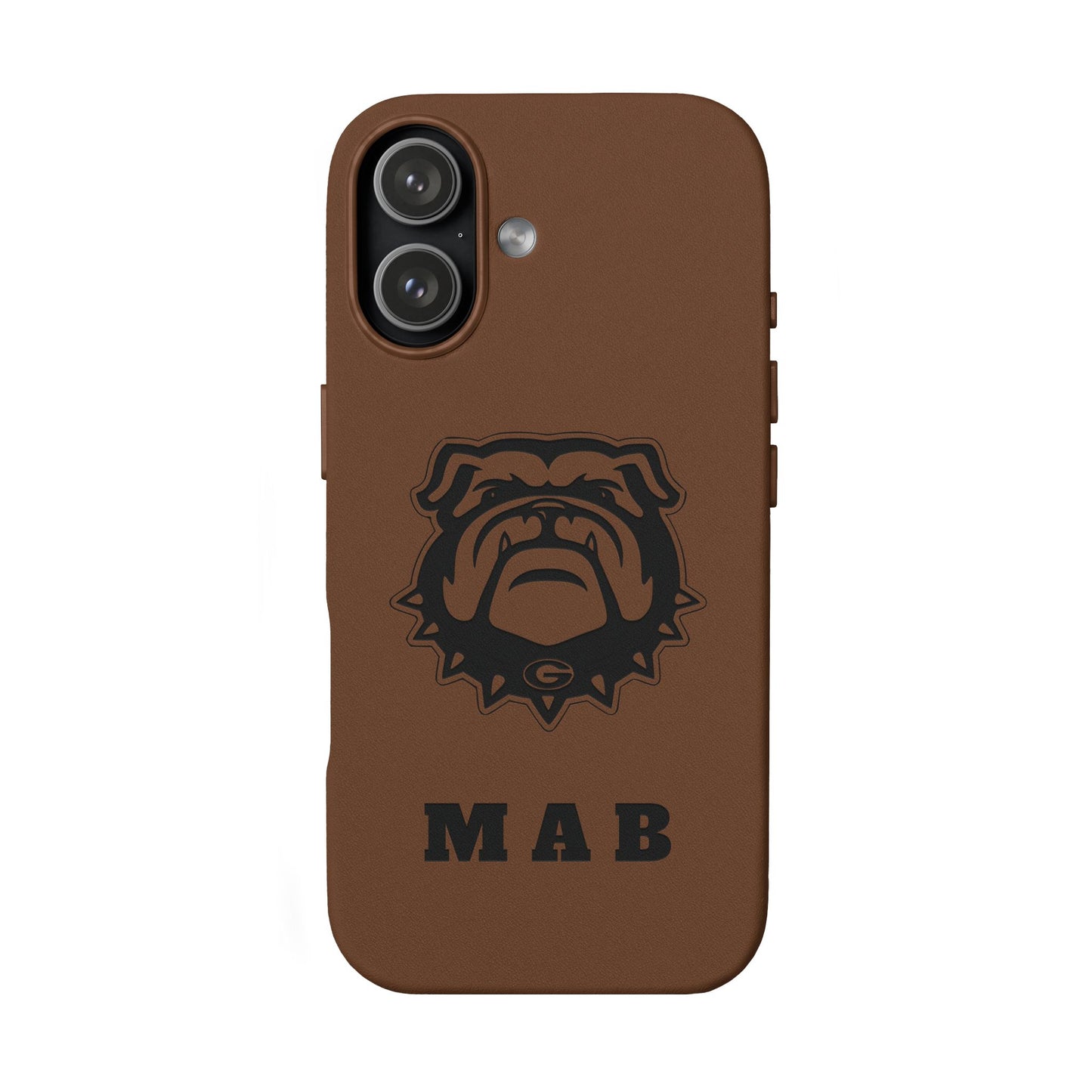 Personalized Georgia Bulldog™ Engraved iPhone Leather Case