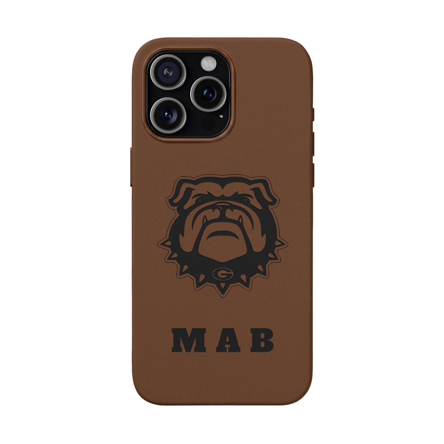 Personalized Georgia Bulldog™ Engraved iPhone Leather Case