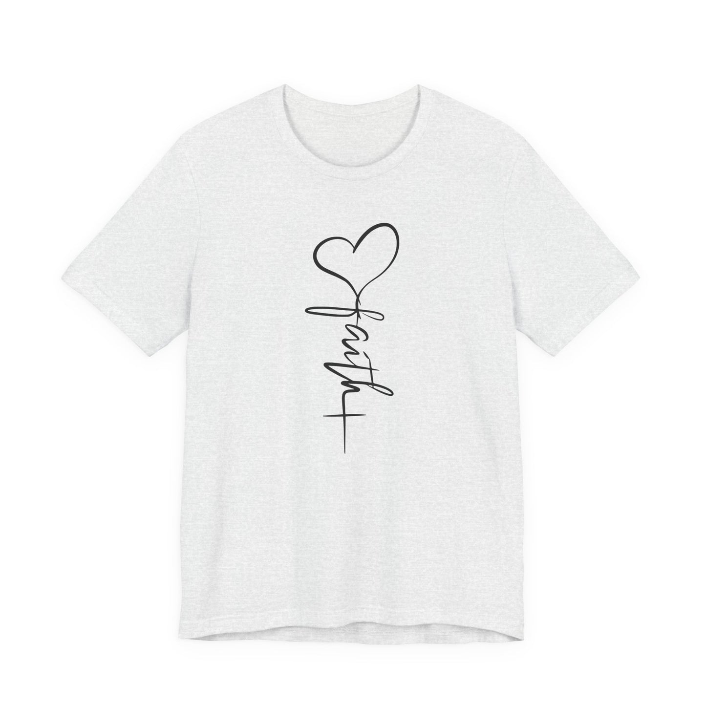 Faith & Love™ Heart & Cross Christian Graphic T-Shirt