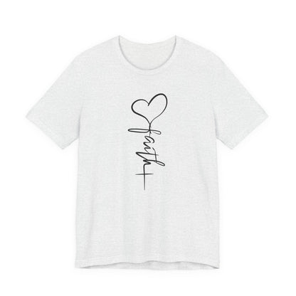 Faith & Love™ Heart & Cross Christian Graphic T-Shirt
