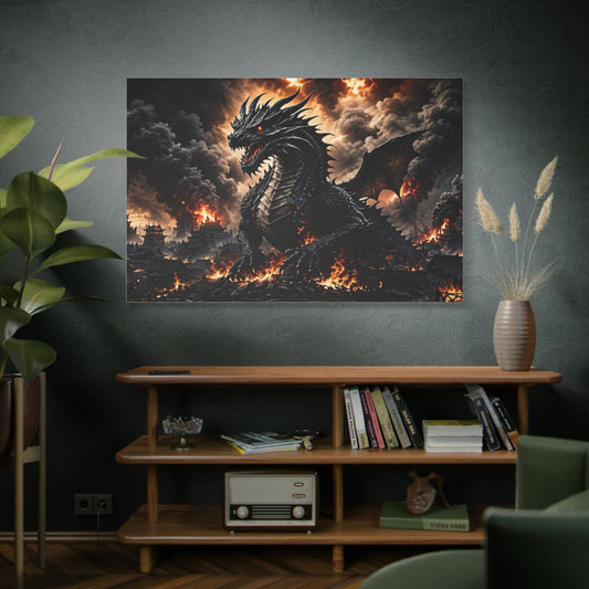 Ashen Dominion™ Dragon Matte Canvas Wall Art
