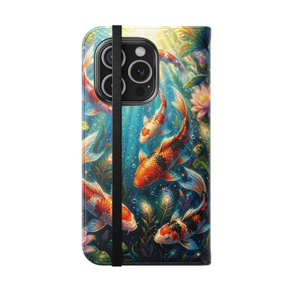Koi Serenity™ iPhone Flip Wallet Case