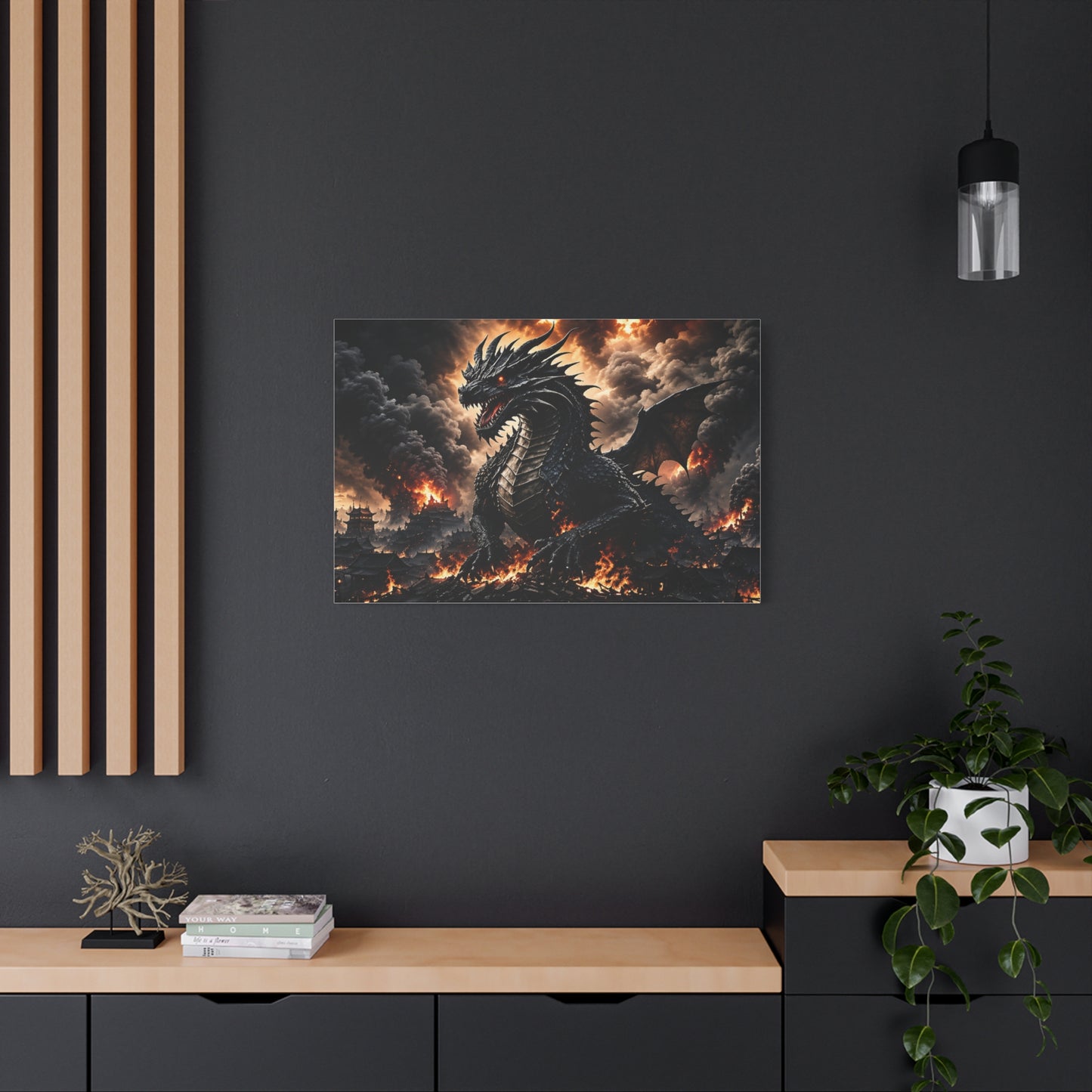 Ashen Dominion™ Dragon Matte Canvas Wall Art