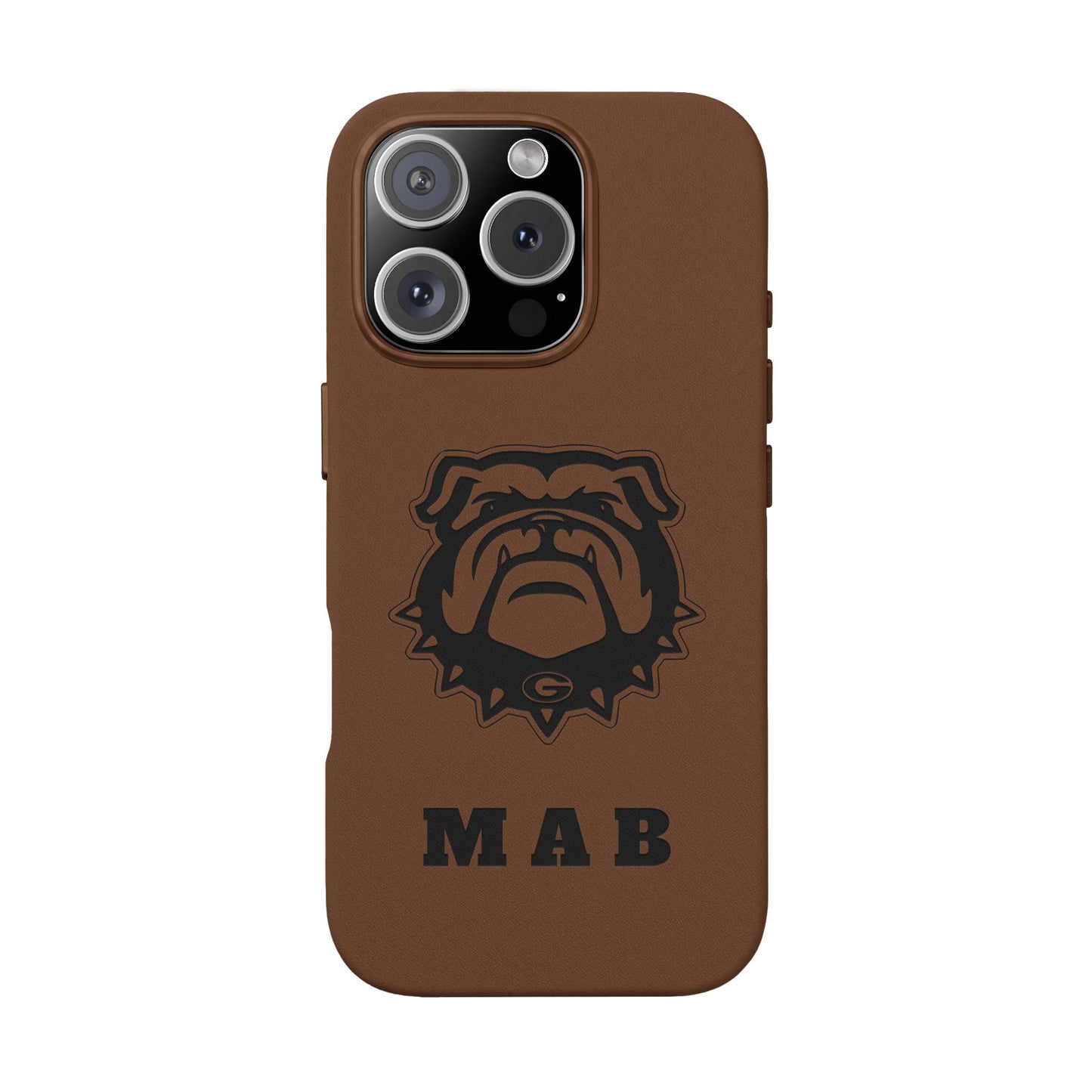 Personalized Georgia Bulldog™ Engraved iPhone Leather Case