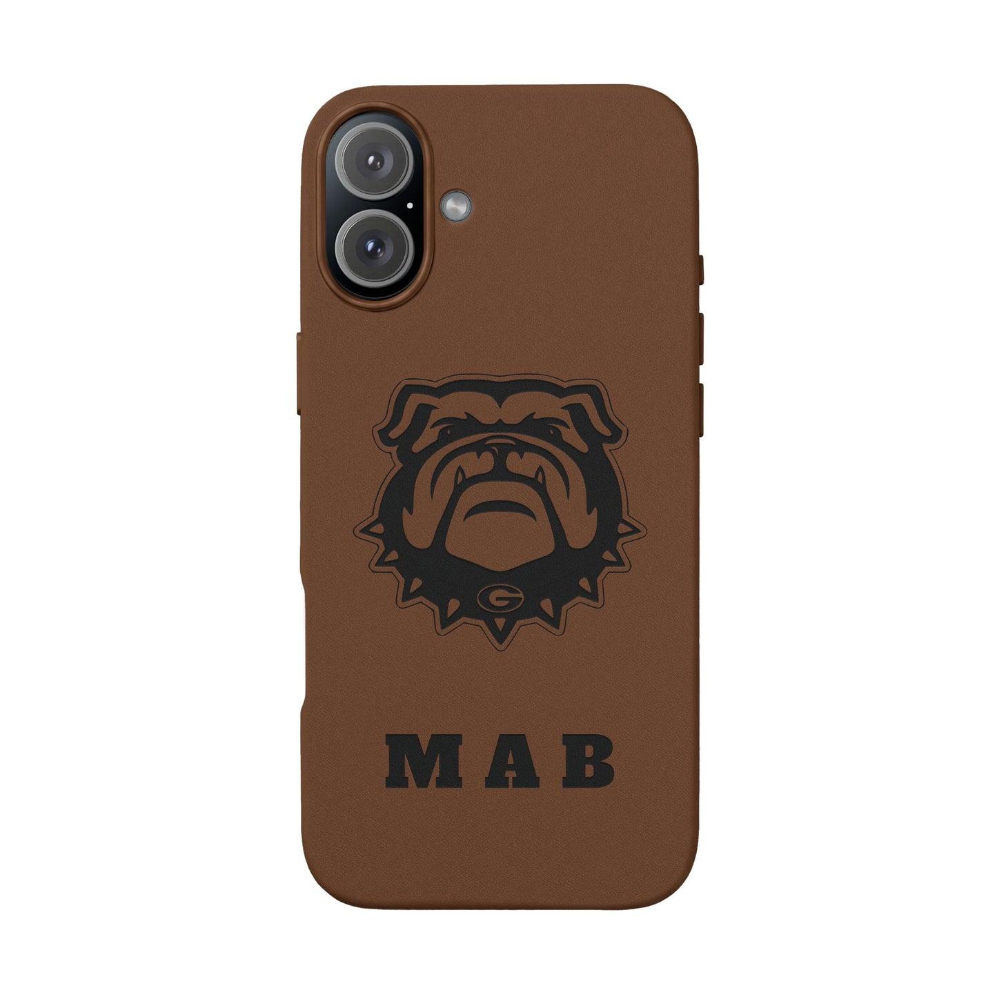Personalized Georgia Bulldog™ Engraved iPhone Leather Case