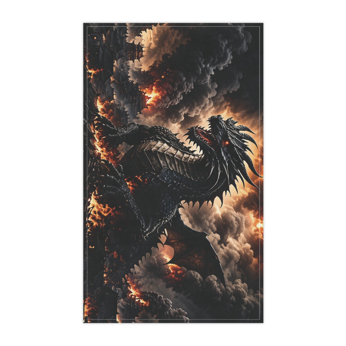 Ashen Dominion™ Dragon Tea Towel