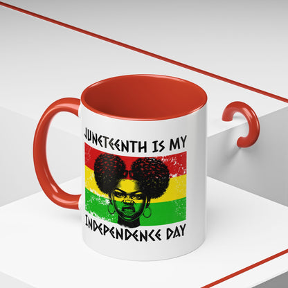 Juneteenth Independence Day™ Accent Coffee Mug – 11oz & 15oz