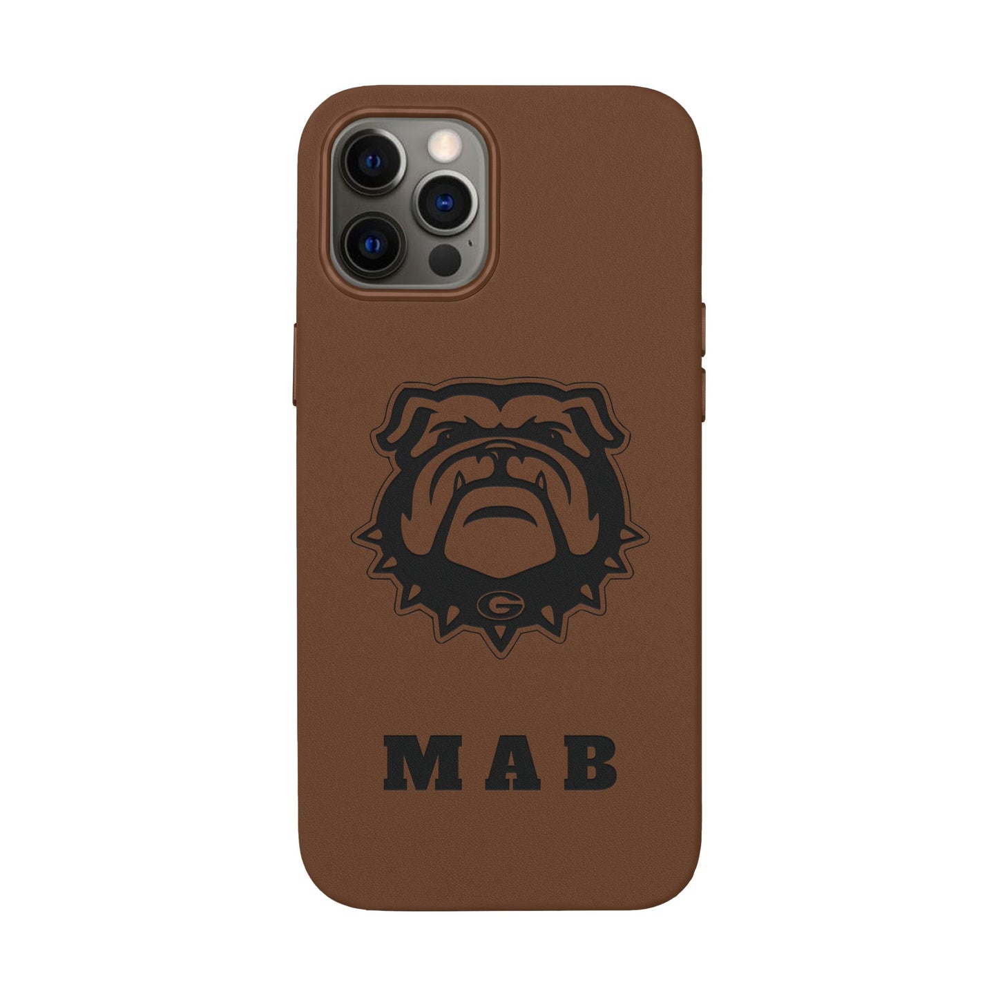 Personalized Georgia Bulldog™ Engraved iPhone Leather Case