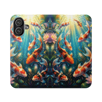 Koi Serenity™ iPhone Flip Wallet Case