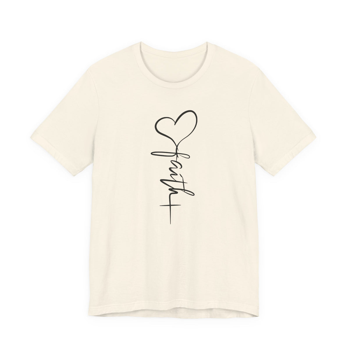 Faith & Love™ Heart & Cross Christian Graphic T-Shirt