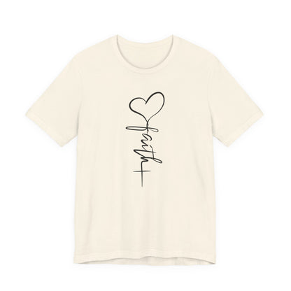 Faith & Love™ Heart & Cross Christian Graphic T-Shirt