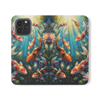 Koi Serenity™ iPhone Flip Wallet Case