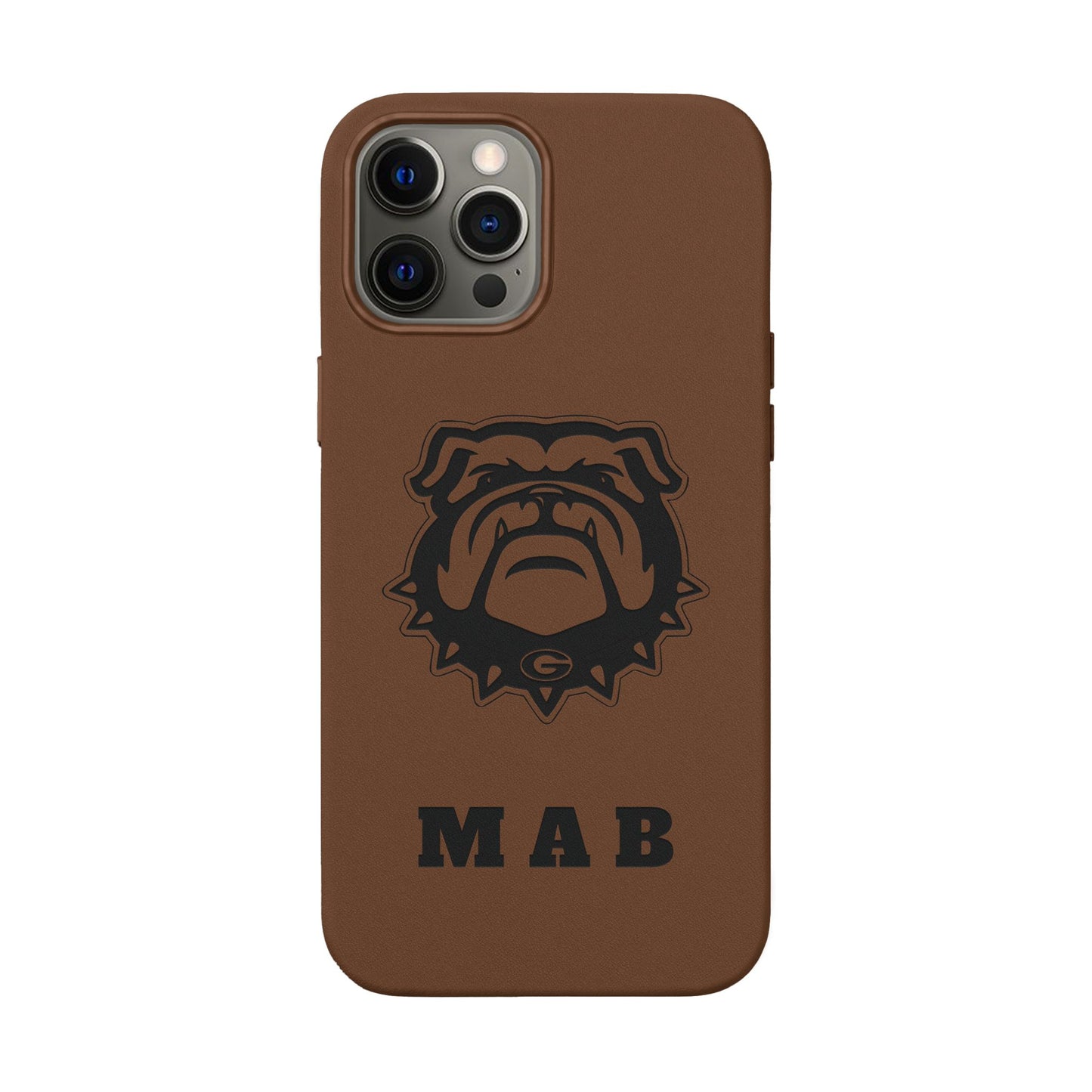 Personalized Georgia Bulldog™ Engraved iPhone Leather Case