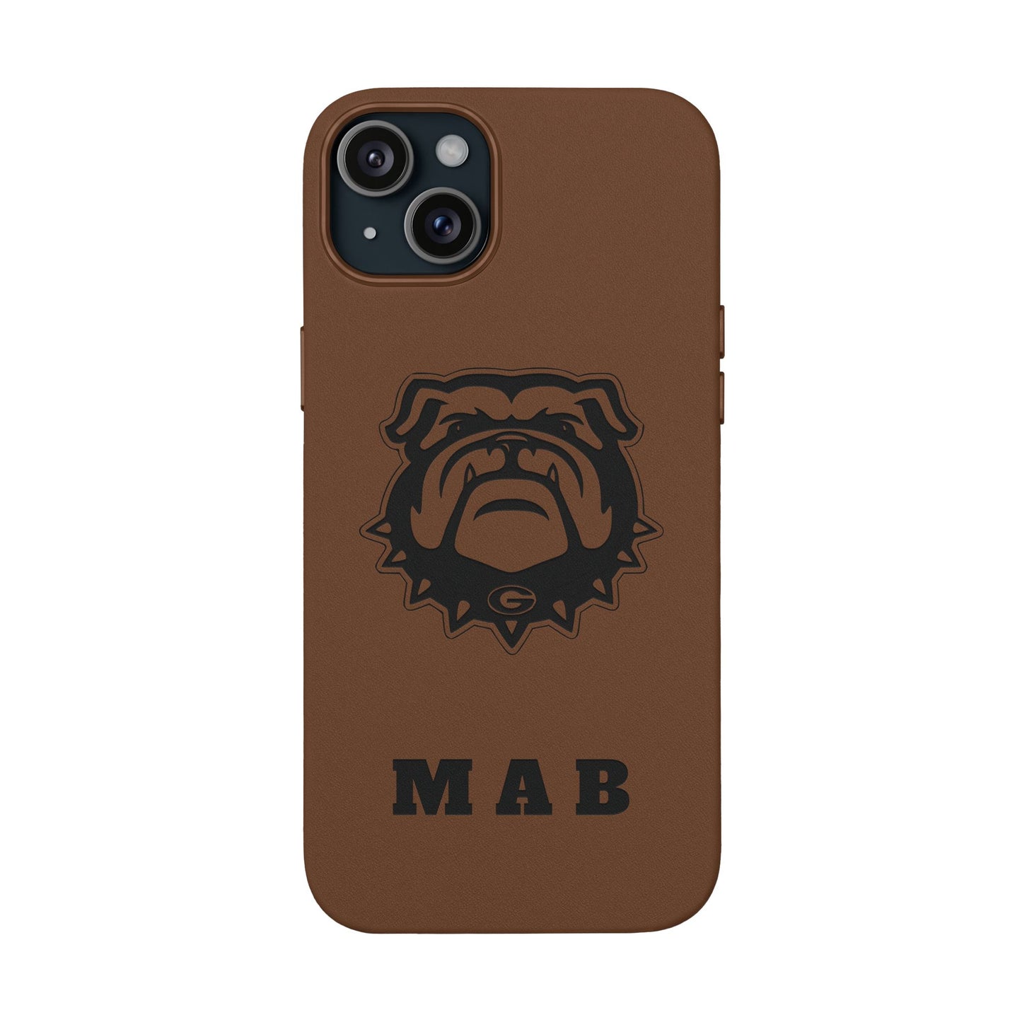 Personalized Georgia Bulldog™ Engraved iPhone Leather Case