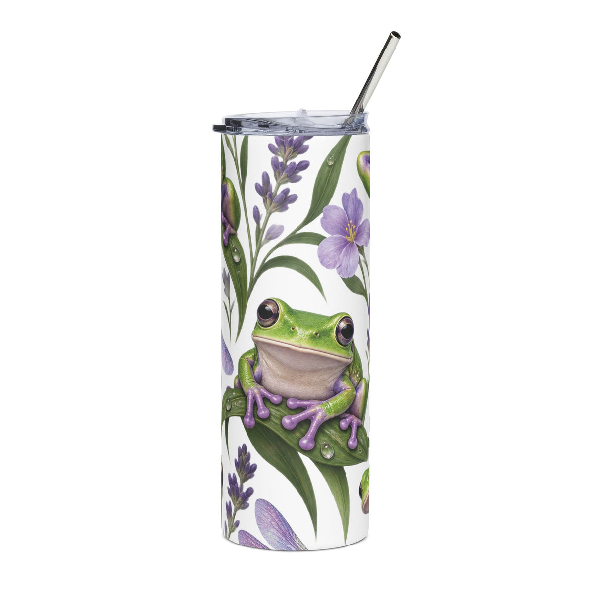 Lavender Leap™ Frog & Lavender Stainless Steel Tumbler – 20 oz