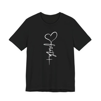 Faith & Love™ Heart & Cross Christian Graphic T-Shirt