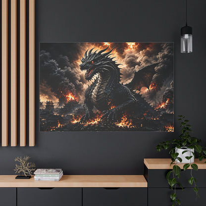 Ashen Dominion™ Dragon Matte Canvas Wall Art