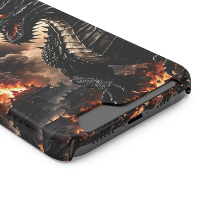 Ashen Dominion™ Dragon iPhone Case with Card Holder